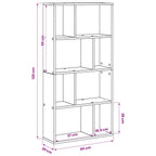 Bücherregal 8 Ebenen 60 x 20 x 120,5 cm Holzwerkstoff