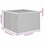 Gartensofa-set mit Kissen 9 pcs Grau Poly Rattan