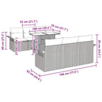 Gartensofa-set mit Kissen 7 pcs Schwarz Poly-Rattan
