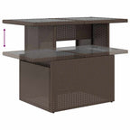 Gartensofa-set mit Kissen 7 pcs Braun Poly-Rattan