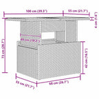 Gartensofa-set mit Speicher mit Kissen 6 pcs Grau Poly-Rattan