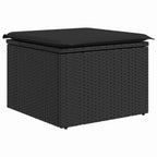 Garten-Sofa-Set mit Kissen 9 pcs Schwarz