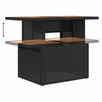 Garten-Sofa-Set mit Kissen 6 pcs Schwarz