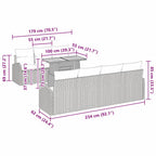 Garten-Sofa-Set mit Kissen 8 pcs Schwarz