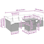 Garten-Sofa-Set mit Kissen 8 pcs Beige und Creme