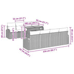 Garten-Sofa-Set mit Kissen 7 pcs Beige und Hellgrau