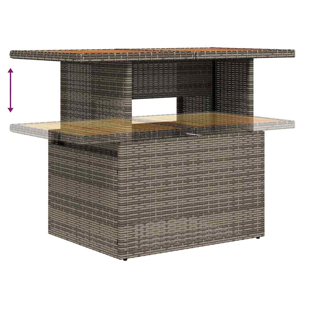 Garten Essgruppe mit Kissen 6 pcs Grau und Braun