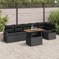 Garten Essgruppe mit Kissen 7 pcs Schwarz und Braun