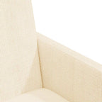Esszimmerstühle mit Rollen 2 pcs Creme 57 x 66 x 94 cm
