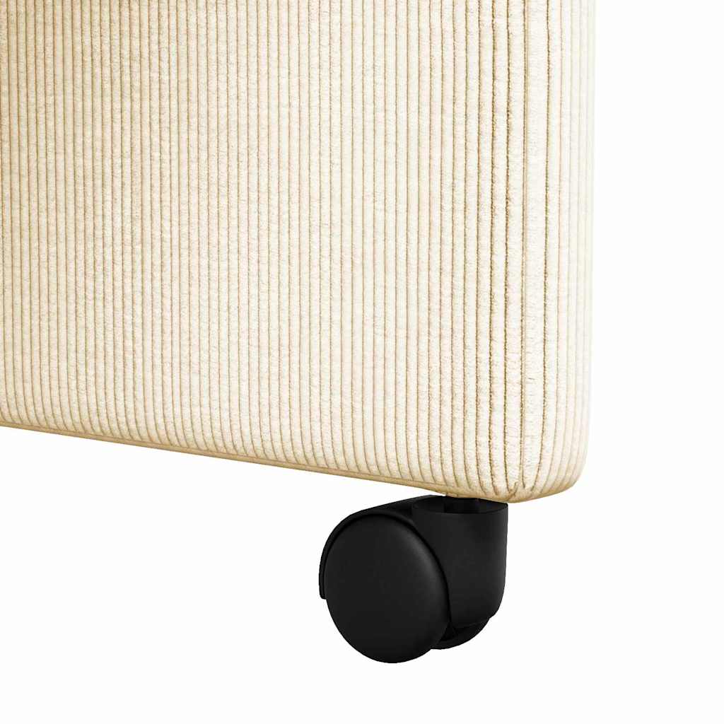 Esszimmerstühle mit Rollen 2 pcs Creme 57 x 66 x 94 cm