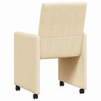 Esszimmerstühle mit Rollen 2 pcs Creme 57 x 66 x 94 cm