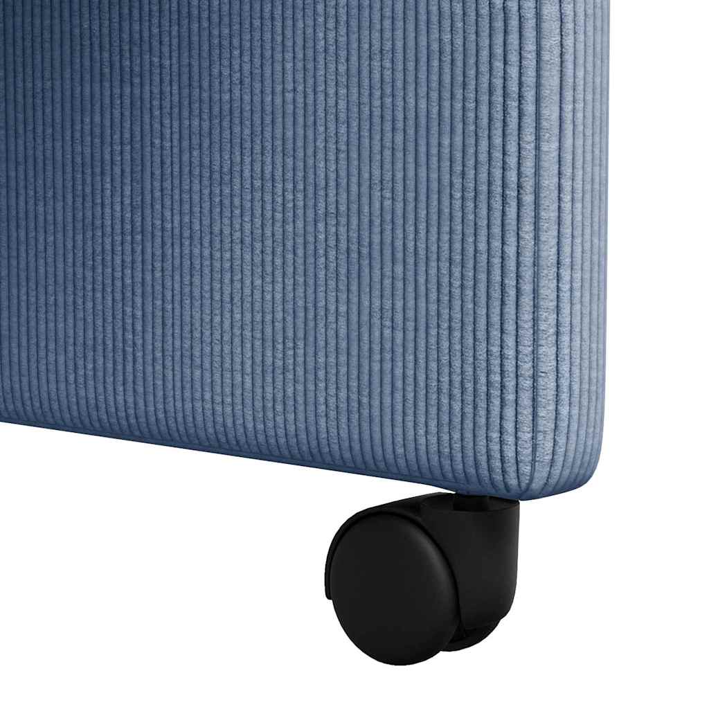 Esszimmerstühle mit Rollen 2 pcs Blau 57 x 66 x 94 cm Cordstoff