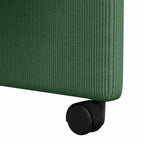 Esszimmerstühle mit Rollen 2 pcs Grau-Grün 57 x 66 x 94 cm