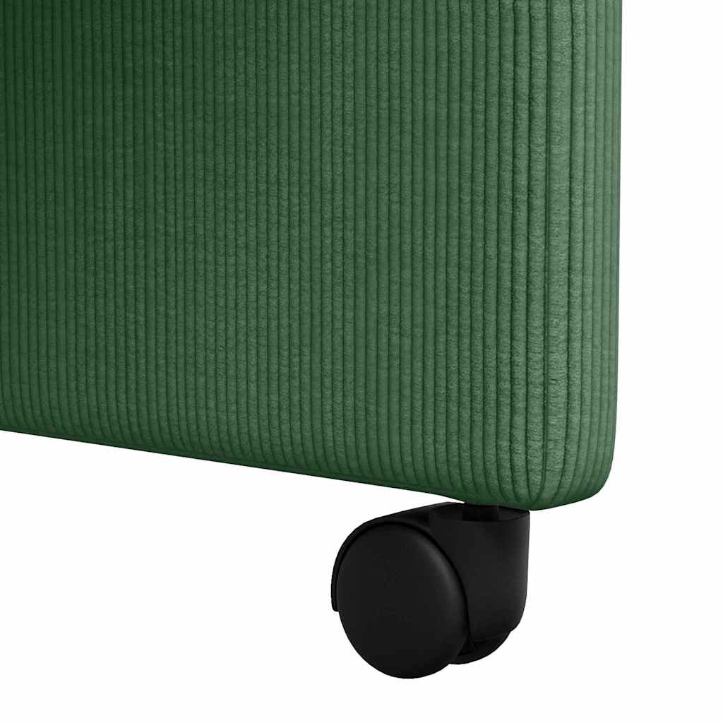 Esszimmerstühle mit Rollen 2 pcs Grau-Grün 57 x 66 x 94 cm