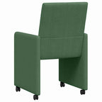 Esszimmerstühle mit Rollen 2 pcs Grau-Grün 57 x 66 x 94 cm