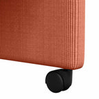 Esszimmerstühle mit Rollen 2 pcs Rot orange 57 x 66 x 94 cm