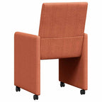 Esszimmerstühle mit Rollen 2 pcs Rot orange 57 x 66 x 94 cm