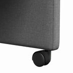 Esszimmerstühle mit Rollen 2 pcs Dunkelgrau 57 x 66 x 94 cm