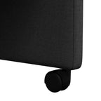 Esszimmerstühle mit Rollen 2 pcs Schwarz 57 x 66 x 94 cm Stoff
