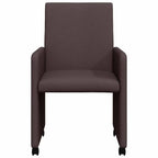 Esszimmerstühle mit Rollen 2 pcs Dunkelbraun 57 x 66 x 94 cm