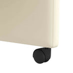 Esszimmerstühle mit Rollen 2 pcs Creme 57 x 66 x 94 cm