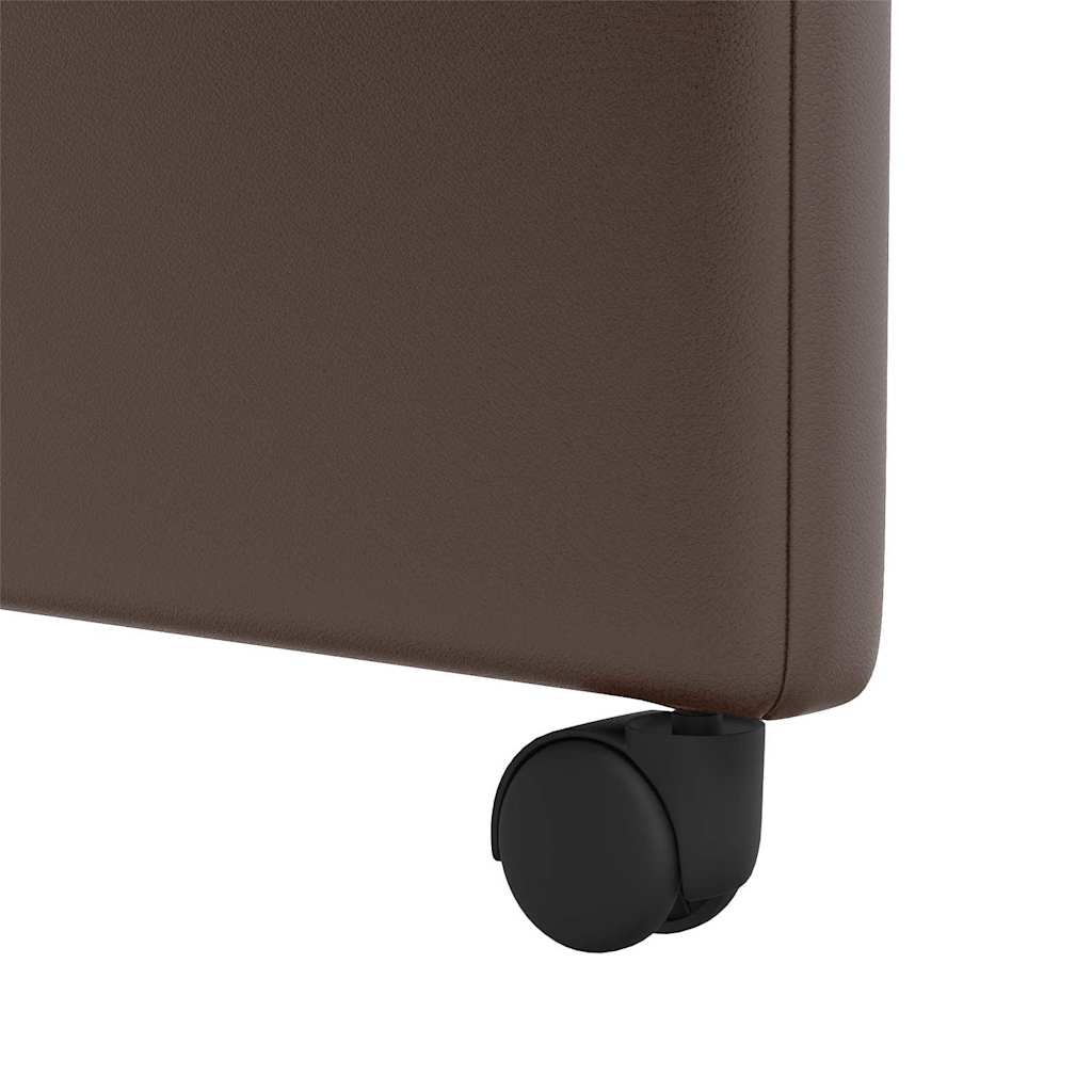 Esszimmerstühle mit Rollen 2 pcs Braun 57 x 66 x 94 cm