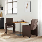 Esszimmerstühle mit Rollen 2 pcs Braun 57 x 66 x 94 cm