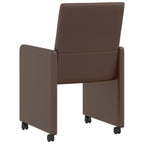 Esszimmerstühle mit Rollen 2 pcs Braun 57 x 66 x 94 cm
