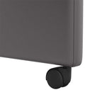 Esszimmerstühle mit Rollen 2 pcs Grau 57 x 66 x 94 cm
