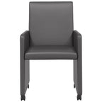 Esszimmerstühle mit Rollen 2 pcs Grau 57 x 66 x 94 cm