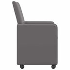 Esszimmerstühle mit Rollen 2 pcs Grau 57 x 66 x 94 cm