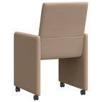 Esszimmerstühle mit Rollen 2 pcs Cappuccino 57 x 66 x 94 cm