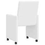 Esszimmerstühle mit Rollen 2 pcs Weiß 57 x 66 x 94 cm