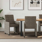 Esszimmerstühle mit Rollen 2 pcs Dunkelgrau 57 x 66 x 94 cm
