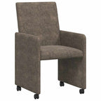 Esszimmerstühle mit Rollen 2 pcs Dunkelgrau 57 x 66 x 94 cm