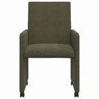 Esszimmerstühle mit Rollen 2 pcs Armeegrün 57 x 66 x 94 cm