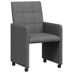 Esszimmerstühle mit Rollen 2 pcs Dunkelgrau 58 x 65 x 94 cm
