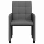 Esszimmerstühle mit Rollen 2 pcs Dunkelgrau 58 x 65 x 94 cm