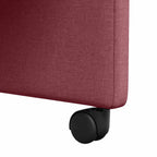 Esszimmerstühle mit Rollen 2 pcs Weinrot 58 x 65 x 94 cm Stoff