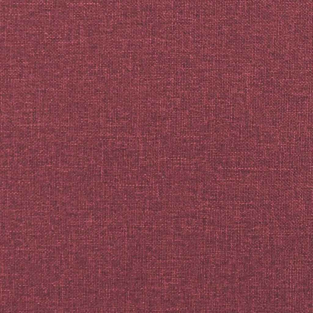 Esszimmerstühle mit Rollen 2 pcs Weinrot 58 x 65 x 94 cm Stoff