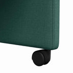 Esszimmerstühle mit Rollen 2 pcs Dunkelgrün 58 x 65 x 94 cm