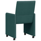Esszimmerstühle mit Rollen 2 pcs Dunkelgrün 58 x 65 x 94 cm