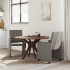 Esszimmerstühle mit Rollen 2 pcs Taupe 58 x 65 x 94 cm Stoff