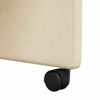 Esszimmerstühle mit Rollen 2 pcs Creme 58 x 65 x 94 cm Stoff