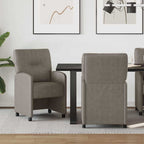 Esszimmerstühle mit Rollen 2 pcs Grau 57 x 67 x 95 cm