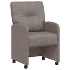 Esszimmerstühle mit Rollen 2 pcs Grau 57 x 67 x 95 cm