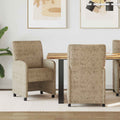 Esszimmerstühle mit Rollen 2 pcs Hellgrau 57 x 67 x 95 cm