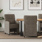 Esszimmerstühle mit Rollen 2 pcs Dunkelgrau 57 x 67 x 95 cm