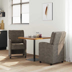Esszimmerstühle mit Rollen 2 pcs Dunkelgrau 57 x 67 x 95 cm