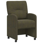 Esszimmerstühle mit Rollen 2 pcs Armeegrün 57 x 67 x 95 cm